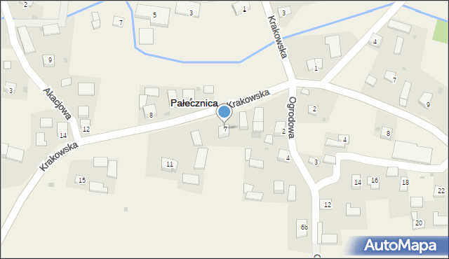 Pałecznica, Krakowska, 7, mapa Pałecznica