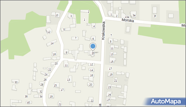 Parkoszowice, Krakowska, 10, mapa Parkoszowice