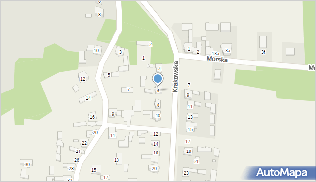 Parkoszowice, Krakowska, 6, mapa Parkoszowice