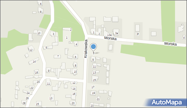 Parkoszowice, Krakowska, 7, mapa Parkoszowice