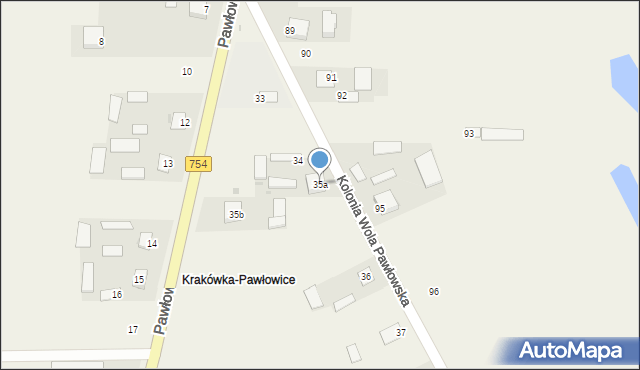Pawłowice, Krakówka-Pawłowice, 35, mapa Pawłowice