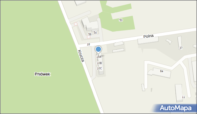 Pawłowice, Krucza, 10A, mapa Pawłowice