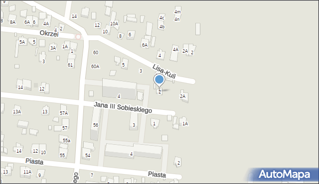 Piastów, Króla Jana III Sobieskiego, 2, mapa Piastów