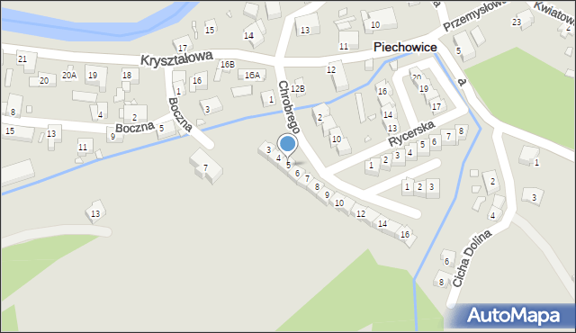 Piechowice, Króla Bolesława Chrobrego, 5, mapa Piechowice