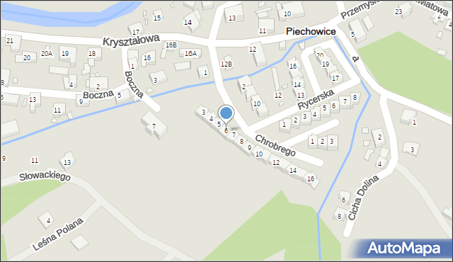 Piechowice, Króla Bolesława Chrobrego, 6, mapa Piechowice