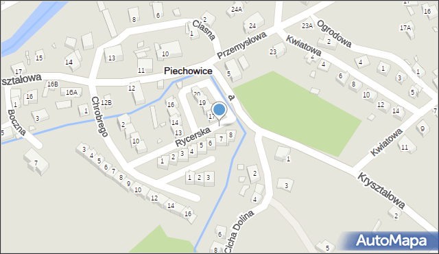 Piechowice, Kryształowa, 2a, mapa Piechowice