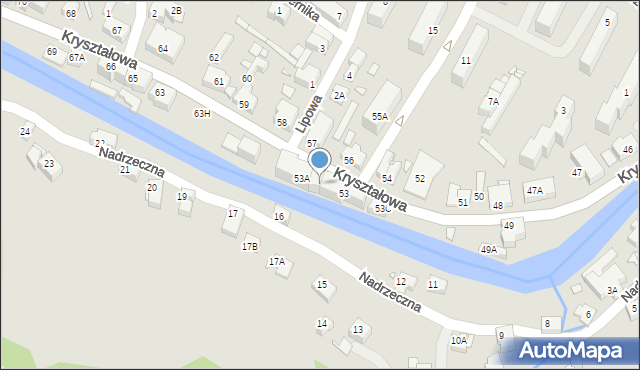 Piechowice, Kryształowa, 53B, mapa Piechowice