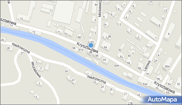 Piechowice, Kryształowa, 66, mapa Piechowice