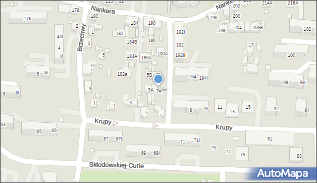 Piekary Śląskie, Krupy Józefa, ks., 7A, mapa Piekary Śląskie