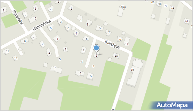 Piekoszów, Królewska, 1, mapa Piekoszów