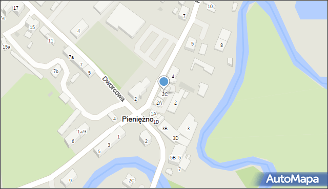 Pieniężno, Królewiecka, 2C, mapa Pieniężno