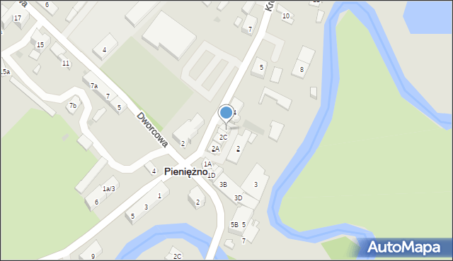 Pieniężno, Królewiecka, 2D, mapa Pieniężno