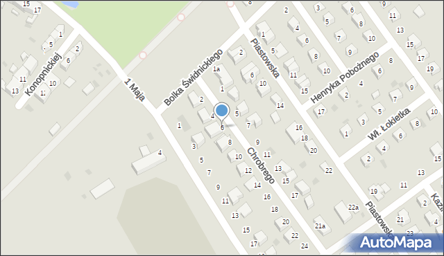 Pieszyce, Króla Bolesława Chrobrego, 6, mapa Pieszyce
