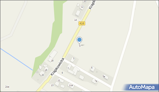 Pietna, Krapkowicka, 1, mapa Pietna