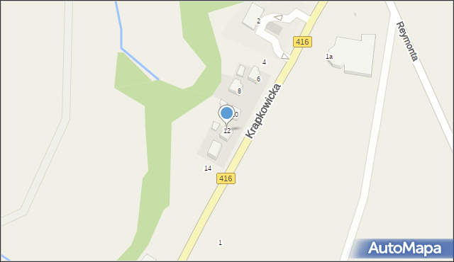 Pietna, Krapkowicka, 12, mapa Pietna