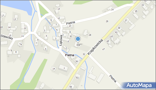 Pietna, Krapkowicka, 32a, mapa Pietna