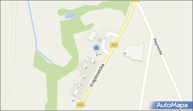 Pietna, Krapkowicka, 4, mapa Pietna