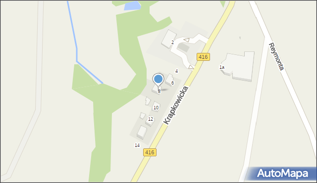 Pietna, Krapkowicka, 8, mapa Pietna