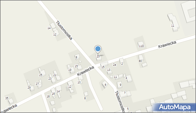 Pietrowice Wielkie, Krawiecka, 13, mapa Pietrowice Wielkie