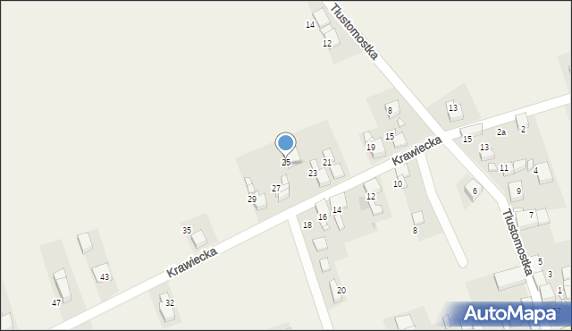 Pietrowice Wielkie, Krawiecka, 25, mapa Pietrowice Wielkie