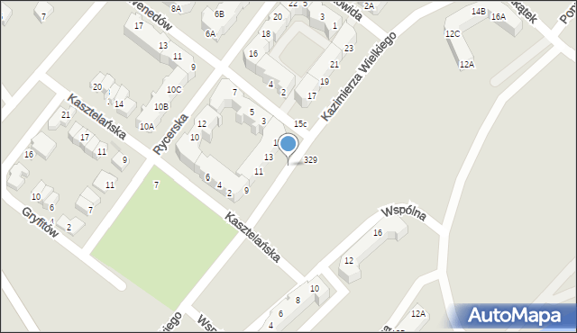 Piła, Króla Kazimierza Wielkiego, 15a, mapa Piły