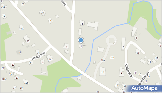 Pilzno, Kraszewskiego, 4, mapa Pilzno