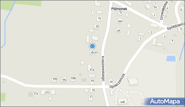 Pilzno, Kraszewskiego, 57, mapa Pilzno