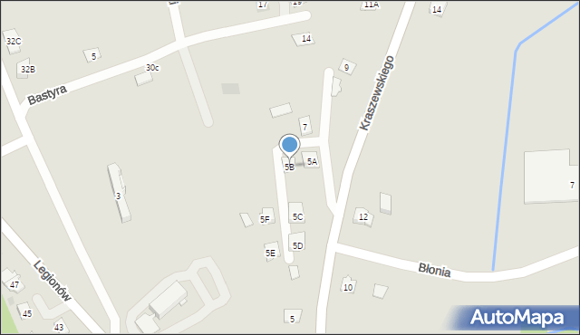 Pilzno, Kraszewskiego, 5B, mapa Pilzno