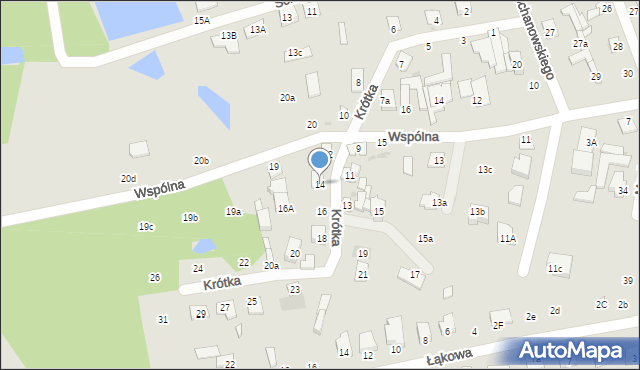 Pionki, Krótka, 14, mapa Pionki