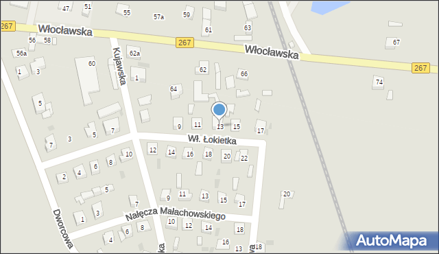 Piotrków Kujawski, Króla Władysława Łokietka, 13, mapa Piotrków Kujawski