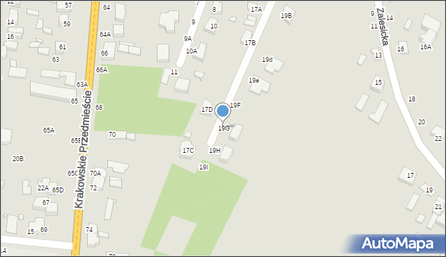 Piotrków Trybunalski, Krótka, 19G, mapa Piotrków Trybunalski