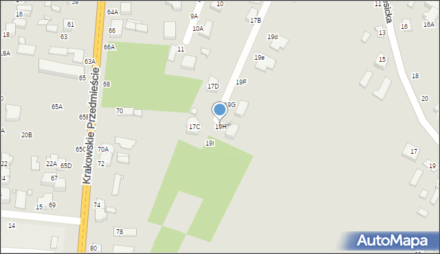 Piotrków Trybunalski, Krótka, 19H, mapa Piotrków Trybunalski