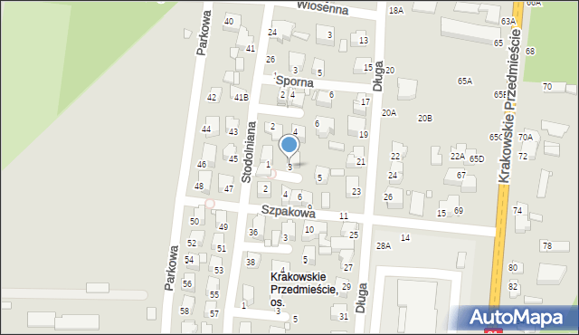 Piotrków Trybunalski, Krucza, 3, mapa Piotrków Trybunalski