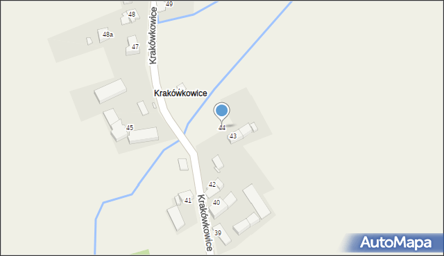 Piotrowice Nyskie, Krakówkowice, 44, mapa Piotrowice Nyskie