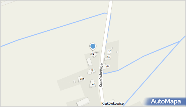 Piotrowice Nyskie, Krakówkowice, 51, mapa Piotrowice Nyskie