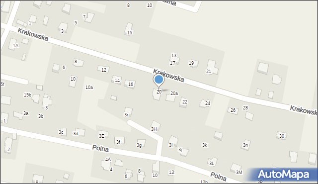 Pisarzowice, Krakowska, 20, mapa Pisarzowice