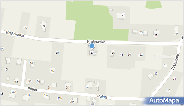 Pisarzowice, Krakowska, 42, mapa Pisarzowice