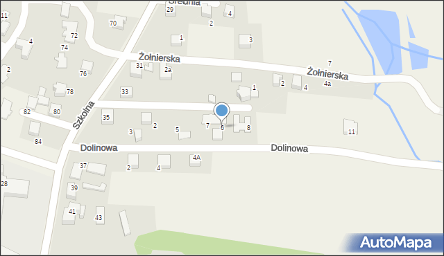 Pisarzowice, Krótka, 6, mapa Pisarzowice