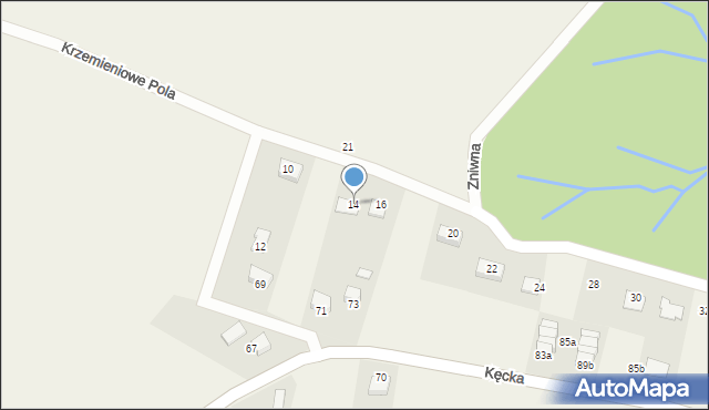 Pisarzowice, Krzemieniowe Pola, 14, mapa Pisarzowice