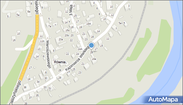 Piwniczna-Zdrój, Króla Kazimierza Wielkiego, 19, mapa Piwniczna-Zdrój