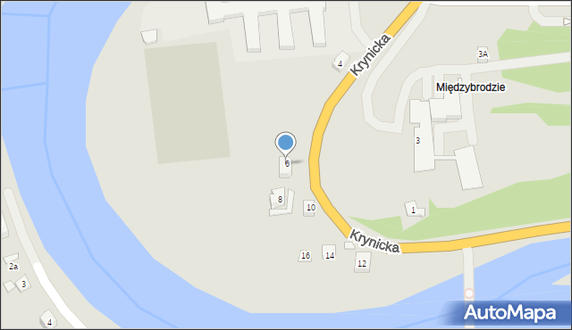 Piwniczna-Zdrój, Krynicka, 6, mapa Piwniczna-Zdrój