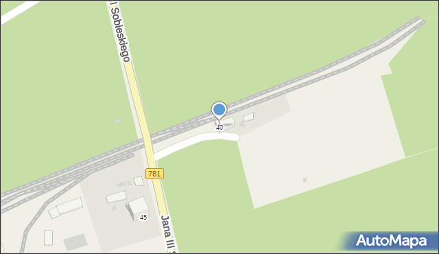 Płaza, Króla Jana III Sobieskiego, 40, mapa Płaza