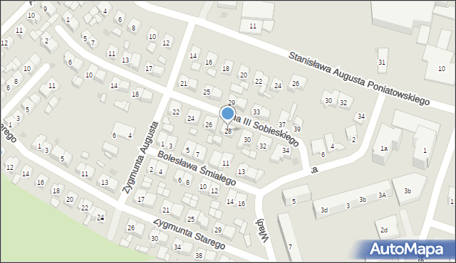 Pleszew, Króla Jana III Sobieskiego, 28, mapa Pleszew