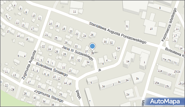 Pleszew, Króla Jana III Sobieskiego, 39, mapa Pleszew