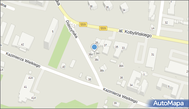 Płock, Króla Kazimierza Wielkiego, 38D, mapa Płock