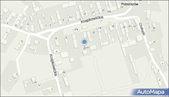 Poborszów, Krapkowicka, 10, mapa Poborszów