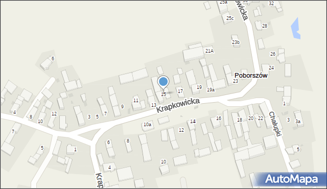 Poborszów, Krapkowicka, 15, mapa Poborszów