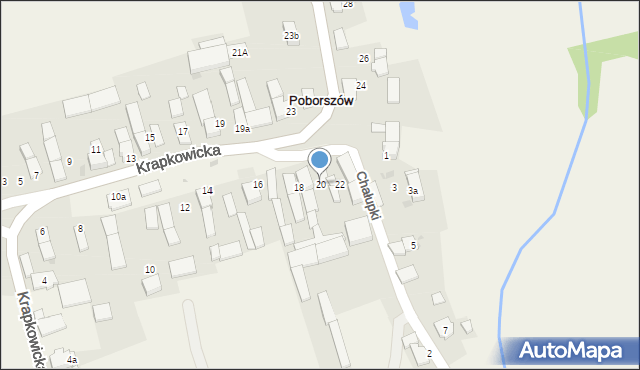 Poborszów, Krapkowicka, 20, mapa Poborszów