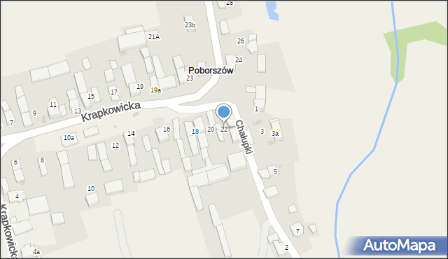 Poborszów, Krapkowicka, 22, mapa Poborszów