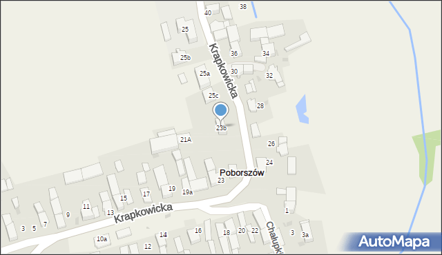 Poborszów, Krapkowicka, 23b, mapa Poborszów